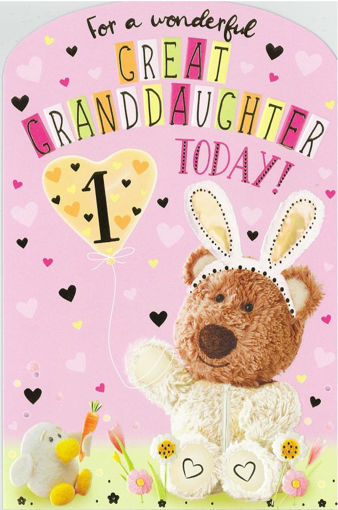 Picture of GREAT GRANDDAUGHTER 1 TODAY BIRTHDAY CARD
